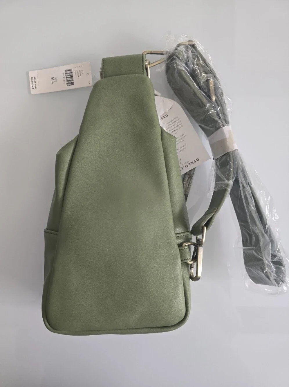 Anthropologie Woven Olive Green Crossbody Bag